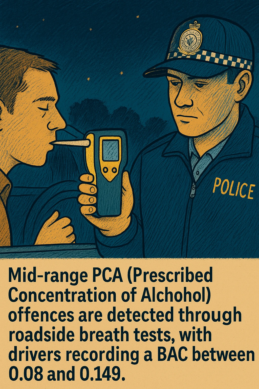 NSW Police Breath Test for Mid-Range PCA